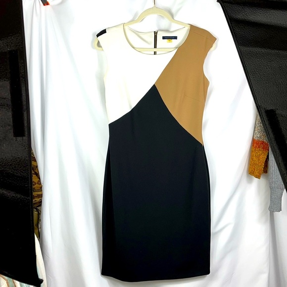Tommy Hilfiger sleeveless color block bodycon career dress Sz 4 - Picture 10 of 11